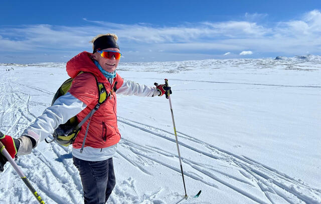 Å gå på ski er noe av det Anette Bøe fremdeles liker best. (Foto: privat)