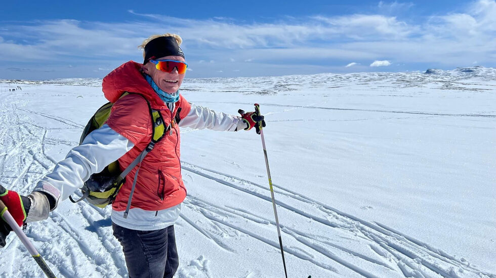Å gå på ski er noe av det Anette Bøe fremdeles liker best. (Foto: privat)