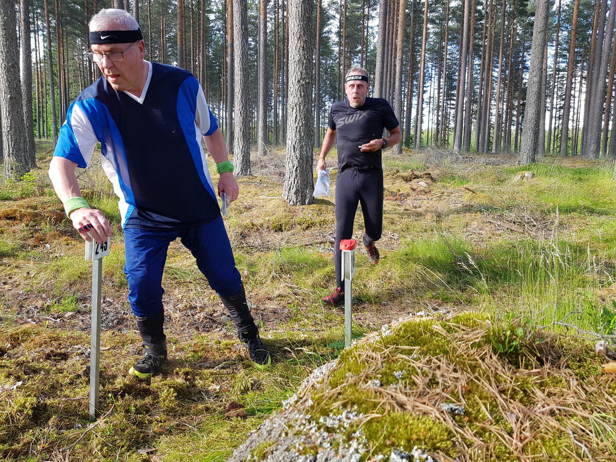 Morten Øie og Bjarne Harkinn mot mål
