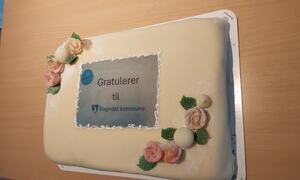 Kake med Gratulerer Sogndal kommune