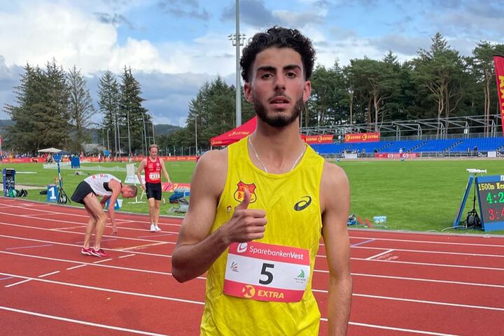 Ibrahim Buras da han ble norgesmester på 1500 m i U23 i Sandnes for to år siden. (Foto: Thomas Patey)