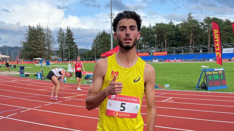 Ibrahim Buras da han ble norgesmester på 1500 m i U23 i Sandnes for to år siden. (Foto: Thomas Patey)