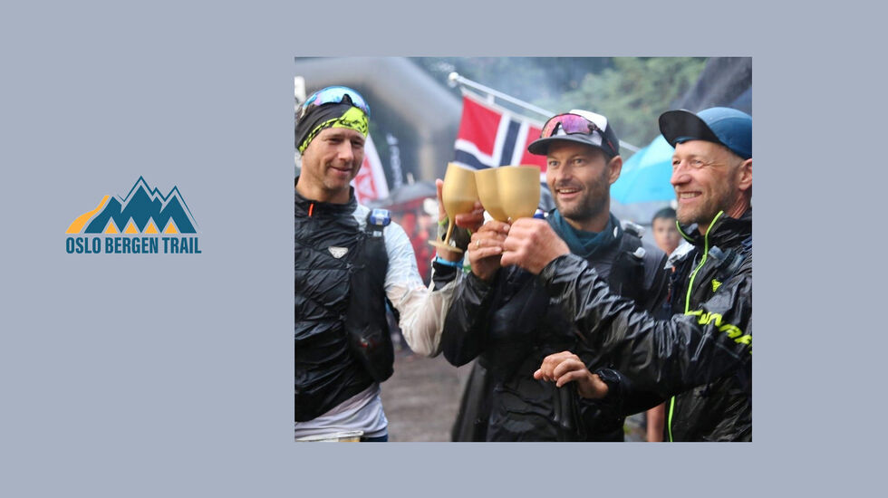 Vinnerlaget i første utgaven av løpet i 2021: Team Rett Vest Endurance ved Fredrik Berentsen, Eivind Svellingen og Fred Andersen. (Foto: Bjørn Laastad, NRK)