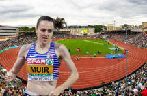 Laura Muir har vært europamester på 1500 meter to ganger, hun har tatt olympiske medaljer og vunnet i Diamond League. I kveld løper hun mot de beste norske 800-meterløperne på Bislett. (Foto: Samuel Hafsahl/Arne Dag Myking)