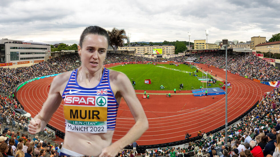 Laura Muir har vært europamester på 1500 meter to ganger, hun har tatt olympiske medaljer og vunnet i Diamond League. I kveld løper hun mot de beste norske 800-meterløperne på Bislett. (Foto: Samuel Hafsahl/Arne Dag Myking)