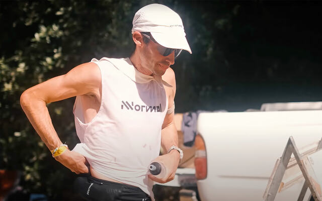 Killoian Jornet underveis i årets Western States 100. (Foto: Skjermdump Youtube / Nick Danielson)