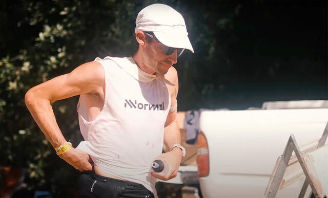 Killoian Jornet underveis i årets Western States 100. (Foto: Skjermdump Youtube / Nick Danielson)