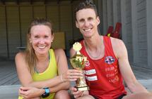 Vinnerne Monika Kørra og Magnus Torp Antonsen. (Foto: Risberget Turforening)