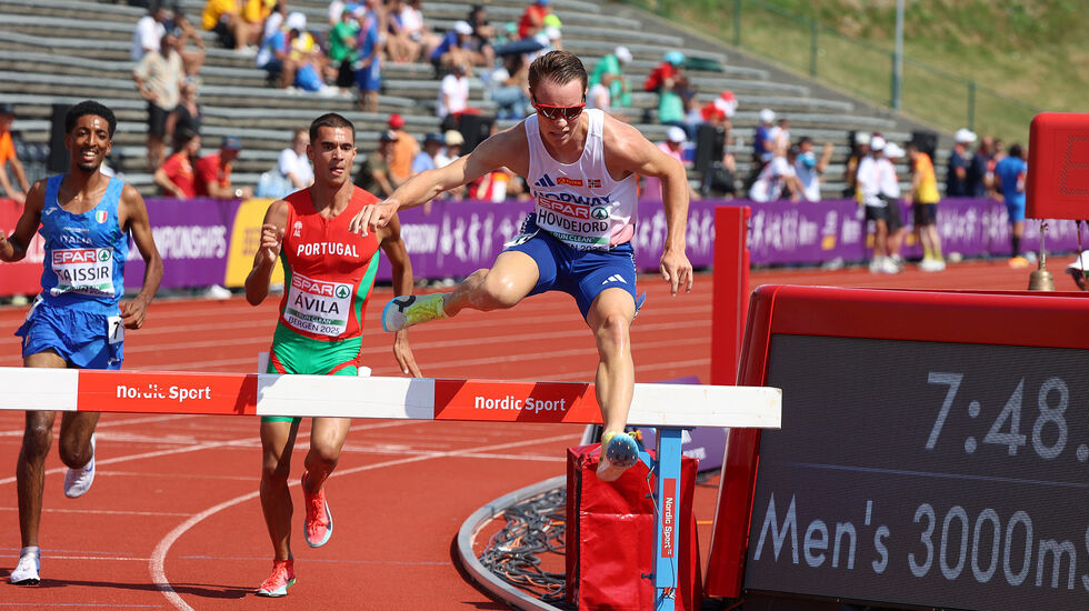 Det lyktes ikke for Vebjørn Hovdejord å komme seg til en finaleplass på 3000 meter hinder i U23-EM. (Alle foto: Arne Dag Myking)