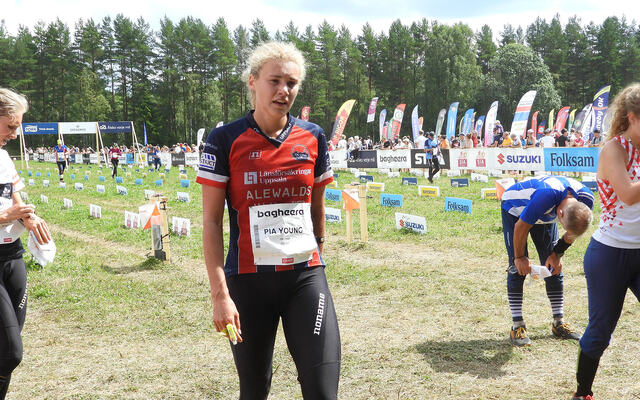 Pia Young Vik nr 4 på løp 2 i O-Ringen