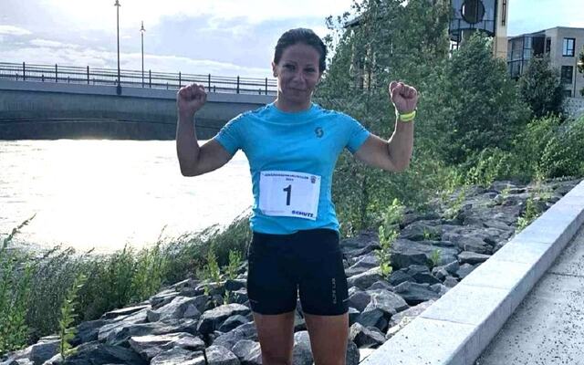 Cathrine Andersen med startnr. 1 i årets Kongsvingerkarusell - og plass nr. 1 for tredje gang denne sesongen. (Foto: Mikale Igelström)