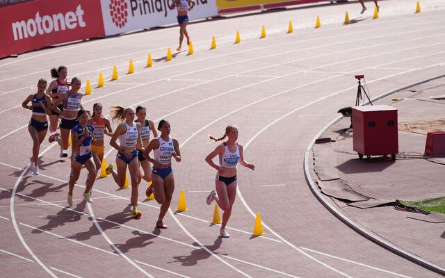 Andrea Nygård Vie løp seg kontrollert til en finaleplass på 3000 meter hinder i U20-EM, som nå pågår i Tampere, Finland. (Foto: Einar Børve)