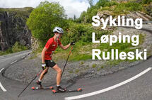 I Bergsdalen Opp konkurreres det i å komme seg raskest opp dalen, enten ved å sykle, løpe eller å gå på rulleski. (Foto: Arne Dag Myking)