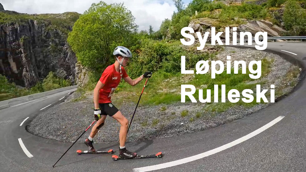 I Bergsdalen Opp konkurreres det i å komme seg raskest opp dalen, enten ved å sykle, løpe eller å gå på rulleski. (Foto: Arne Dag Myking)