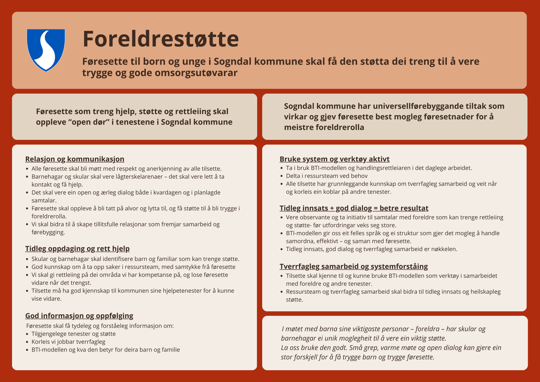 Foreldrestøtte plakat PNG