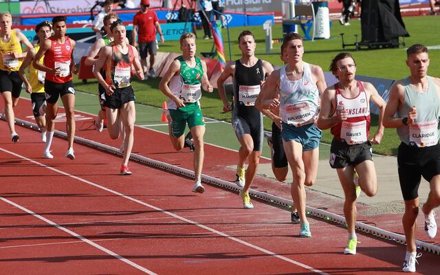 Andreas Fjeld Halvorsen, her på 1500 m under forøvelsene i årets Bislett Games, løper Sankthanshaugen 5000 på lørdag. (Foto: Kjell Vigestad)