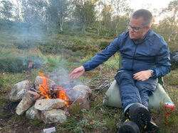 Trygve er svært glad i friluftsliv med familien (foto: Privat).