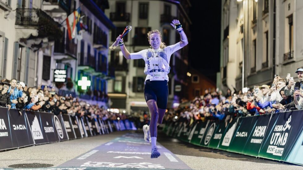 Sylvia Nordskar inn til 2. plass i Chamonix fredag kveld. (Foto: arrangøren)