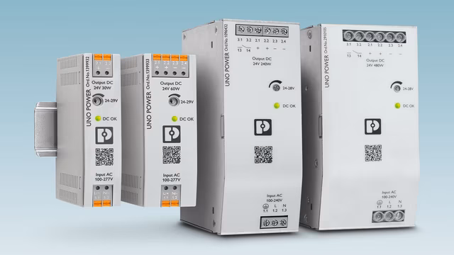 Phoenix Contact Uno Power-strømforsyninger med Push-in-tilkobling