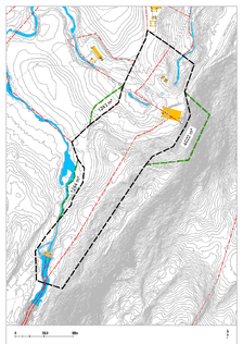 Kart for varsel om utvidelse av planområdet for Detaljreguleringsplan Benna vannbehandlingsanlegg og høydebasseng
