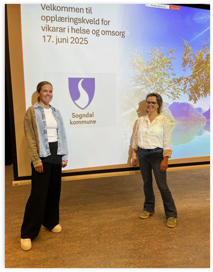 Døme på korleis det vert jobba med opplæring: Opplæringskveld for vikarar i helse og omsorg i regi av eigne dyktige tilsette opplæringskveld for vikarar