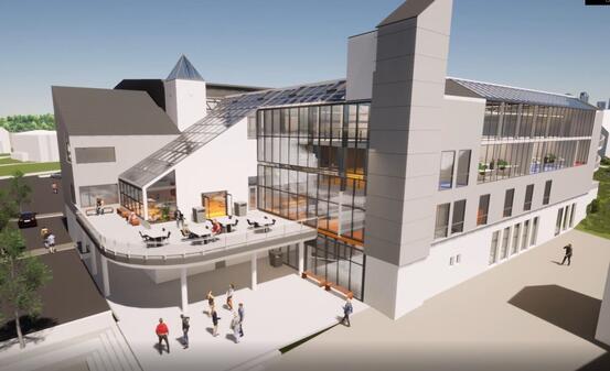 Illustrasjon frå arbeidet med ombygginga av Saften illustrasjon av saften