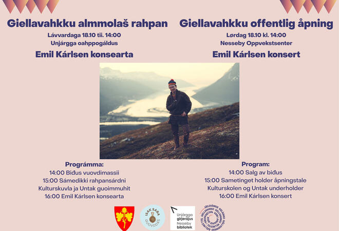 Plakat for åpningen av samisk språkuke