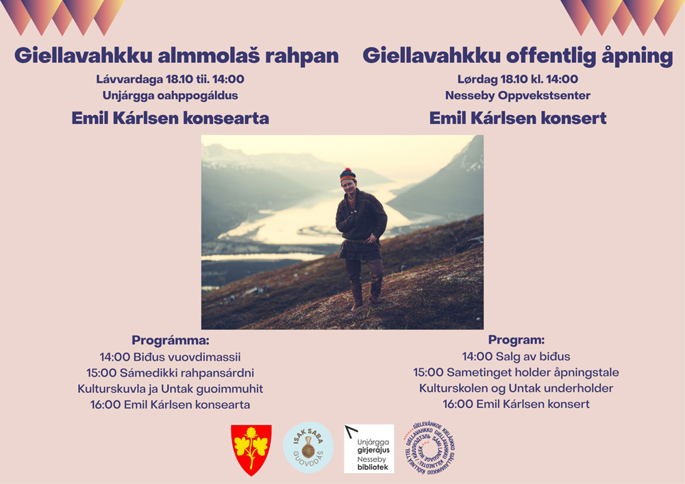Plakat for åpningen av samisk språkuke