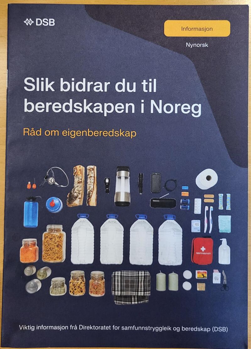 Framsida på eigenberedskapsbrosjyre frå DSB