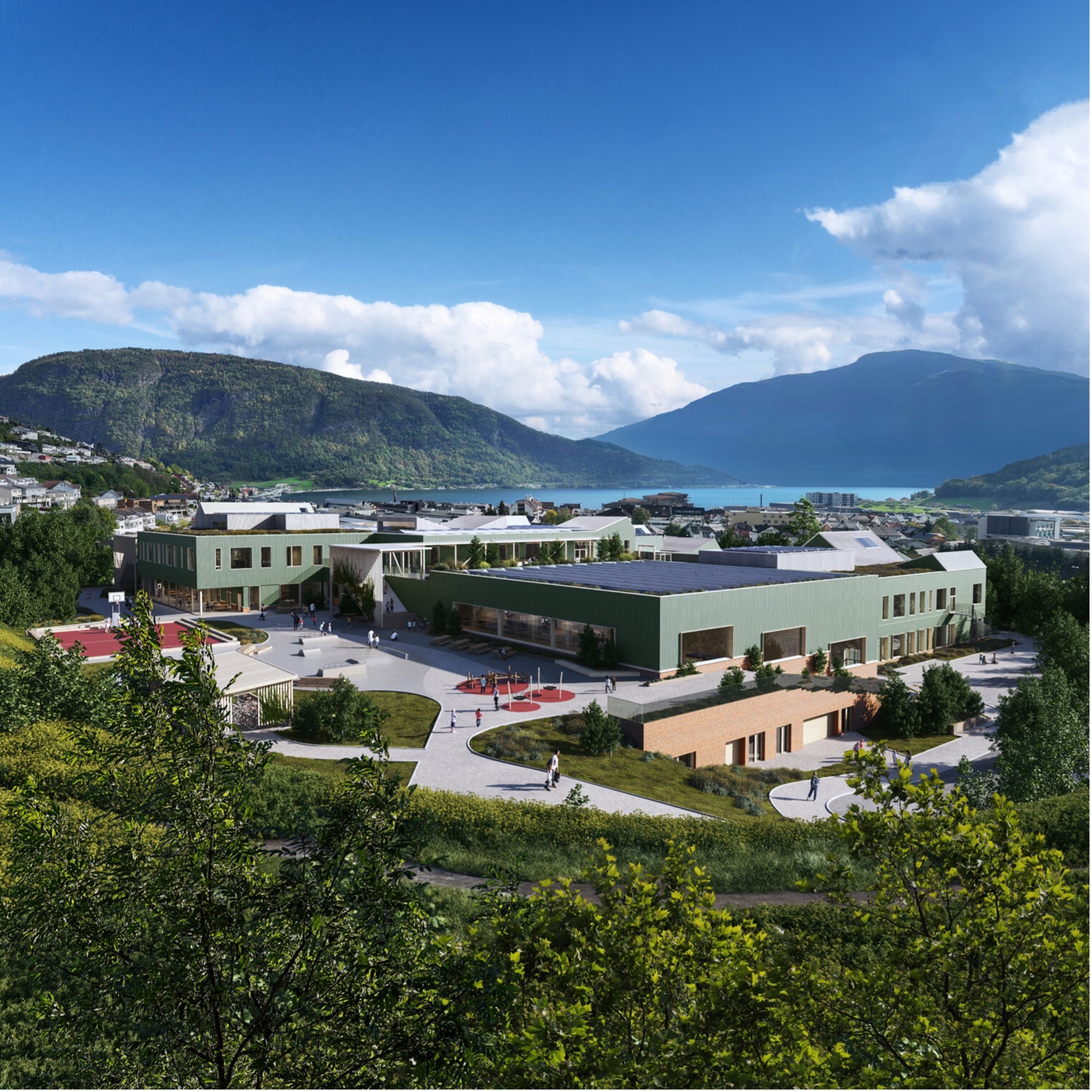 Illustrasjon av Nye Trudvang Skule