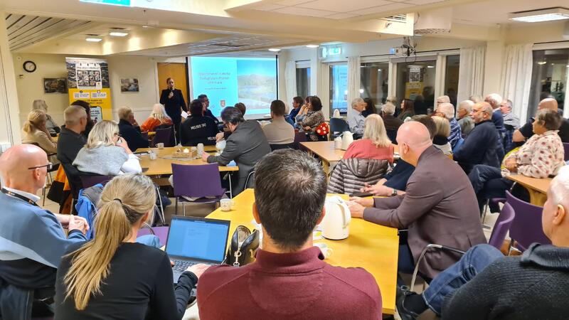 Det var godt oppmøte på møtet med Melhus kommune og frivilligheten. Foto: Melhus kommune / Lars Erik Sira. Møte med frivilligheten.