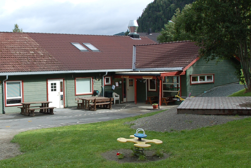 Tilfellene av skabb er påvist ved Lundamo barnehage, avdeling Litjsten, som ligger nederst i Leirtaket boligfelt. Foto: Melhus kommune. Lundamo barnehage avdeling Litjsten