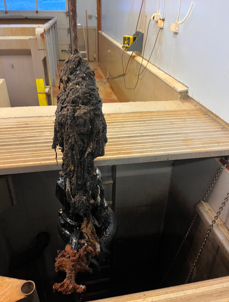 Feil bruk av toalett.