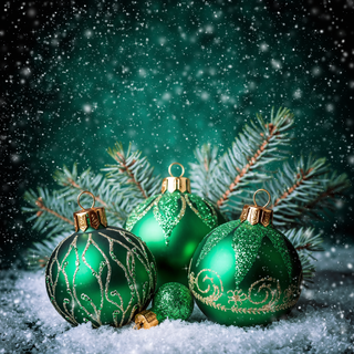 Julestemning i grønt og glitter