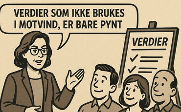 Verdier og strategi får først kraft når de styrer valgene som tas i hverdagen – også når det koster. Verdier og strategi får først kraft når de styrer valgene som tas i hverdagen – også når det koster.