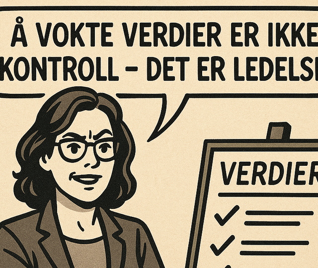 Verdier blir først virksomme når de vises i beslutninger, prioriteringer og handling i lederhverdagen, ikke bare i strategidokumentene. Verdier blir først virksomme når de vises i beslutninger, prioriteringer og handling i lederhverdagen, ikke bare i strategidokumentene.