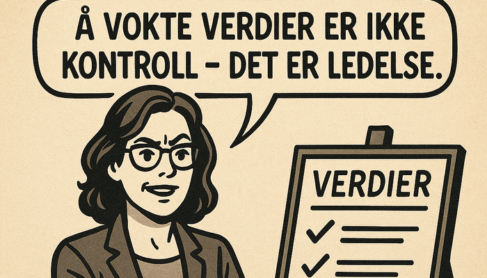 Verdier blir først virksomme når de vises i beslutninger, prioriteringer og handling i lederhverdagen, ikke bare i strategidokumentene.