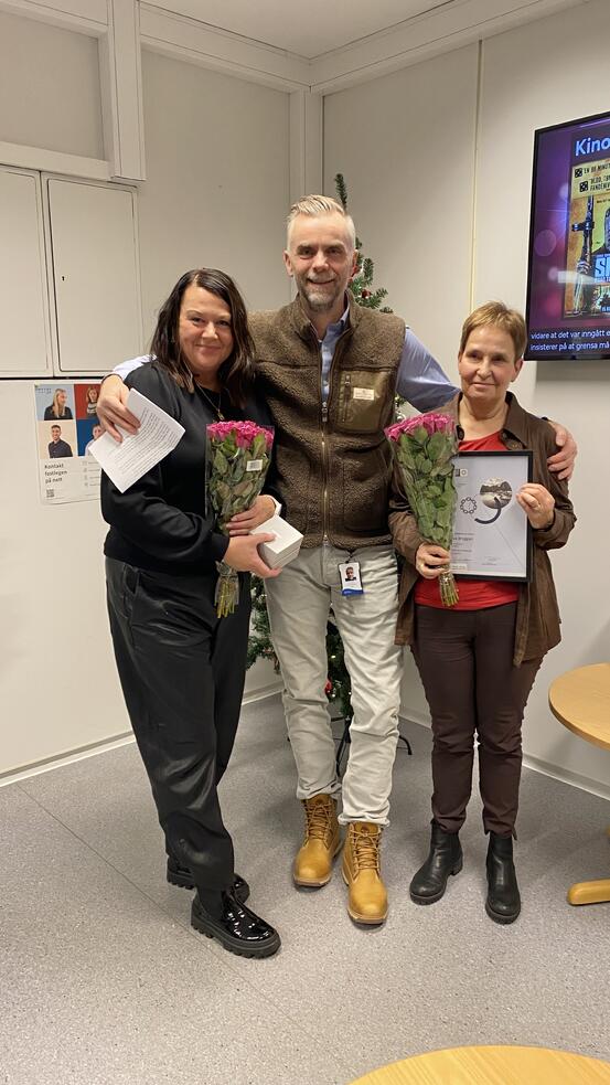 På bilde: Anne Cathrine Edøy Jensen, Tom Nøvik og Eva Bryggari.