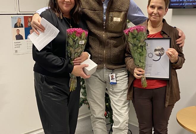 På bilde: Anne Cathrine Edøy Jensen, Tom Nøvik og Eva Bryggari.