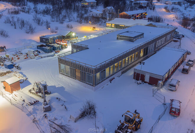 Den nye barnehagen sette fra 20 meter opp.