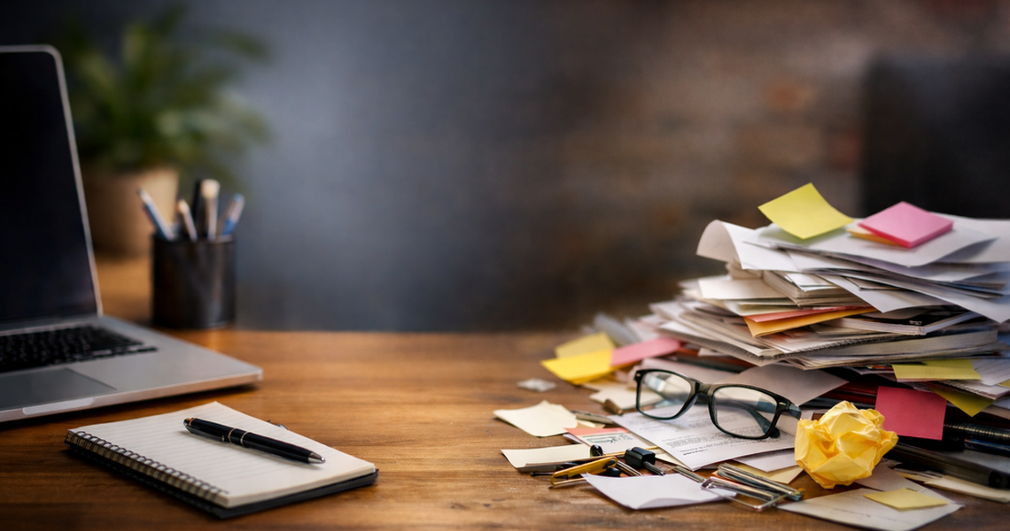 En ryddig arbeidsflate er ikke et mål i seg selv, men et grep for å beskytte lederens fokus og beslutningskraft.