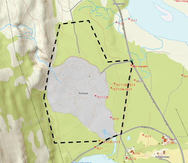 kartutsnitt Rappafossen masseuttak