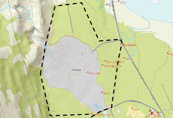 kartutsnitt Rappafossen masseuttak