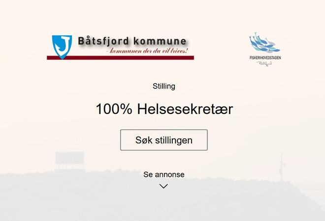 På bilde: Stillingsannonse