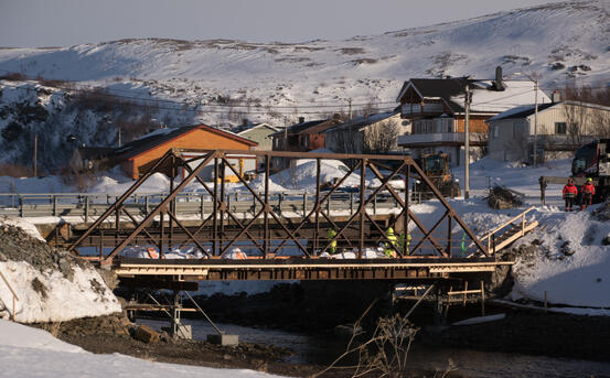 På bilde: Strømmen bru før løft. Foto: GN