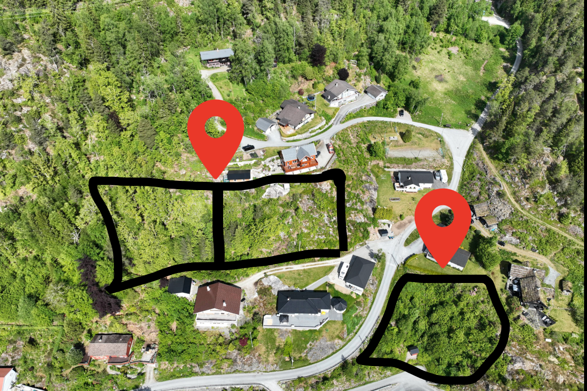 Biletet viser ca. område, sjå reguleringsplan for nøyaktig mål