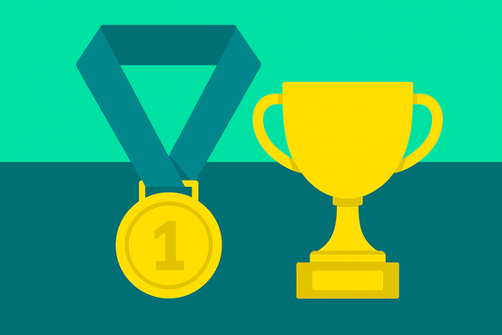 gullmedalje og pokal