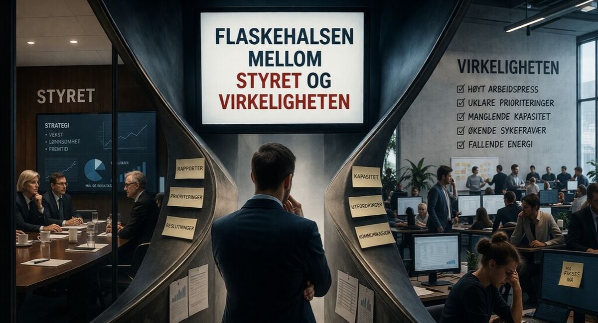 Når informasjon filtreres gjennom én person, avgjøres ikke bare hva styret vet, men hvor raskt virksomheten faktisk beveger seg.