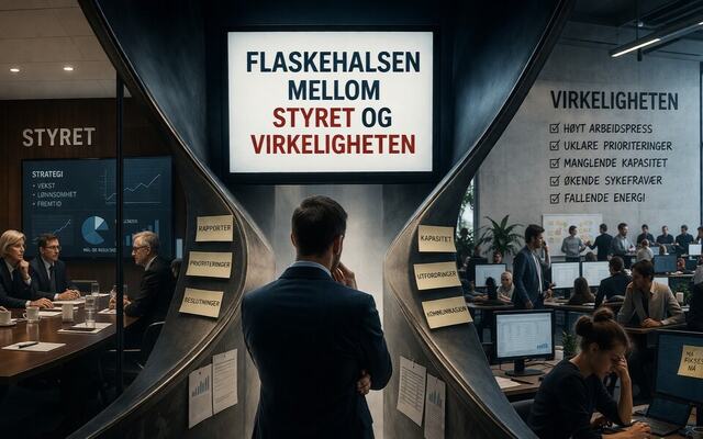 Når informasjon filtreres gjennom én person, avgjøres ikke bare hva styret vet, men hvor raskt virksomheten faktisk beveger seg. Når informasjon filtreres gjennom én person, avgjøres ikke bare hva styret vet, men hvor raskt virksomheten faktisk beveger seg.