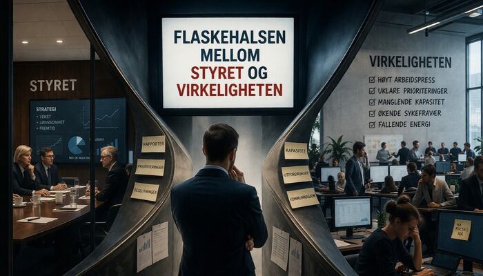 Når informasjon filtreres gjennom én person, avgjøres ikke bare hva styret vet, men hvor raskt virksomheten faktisk beveger seg. Når informasjon filtreres gjennom én person, avgjøres ikke bare hva styret vet, men hvor raskt virksomheten faktisk beveger seg.